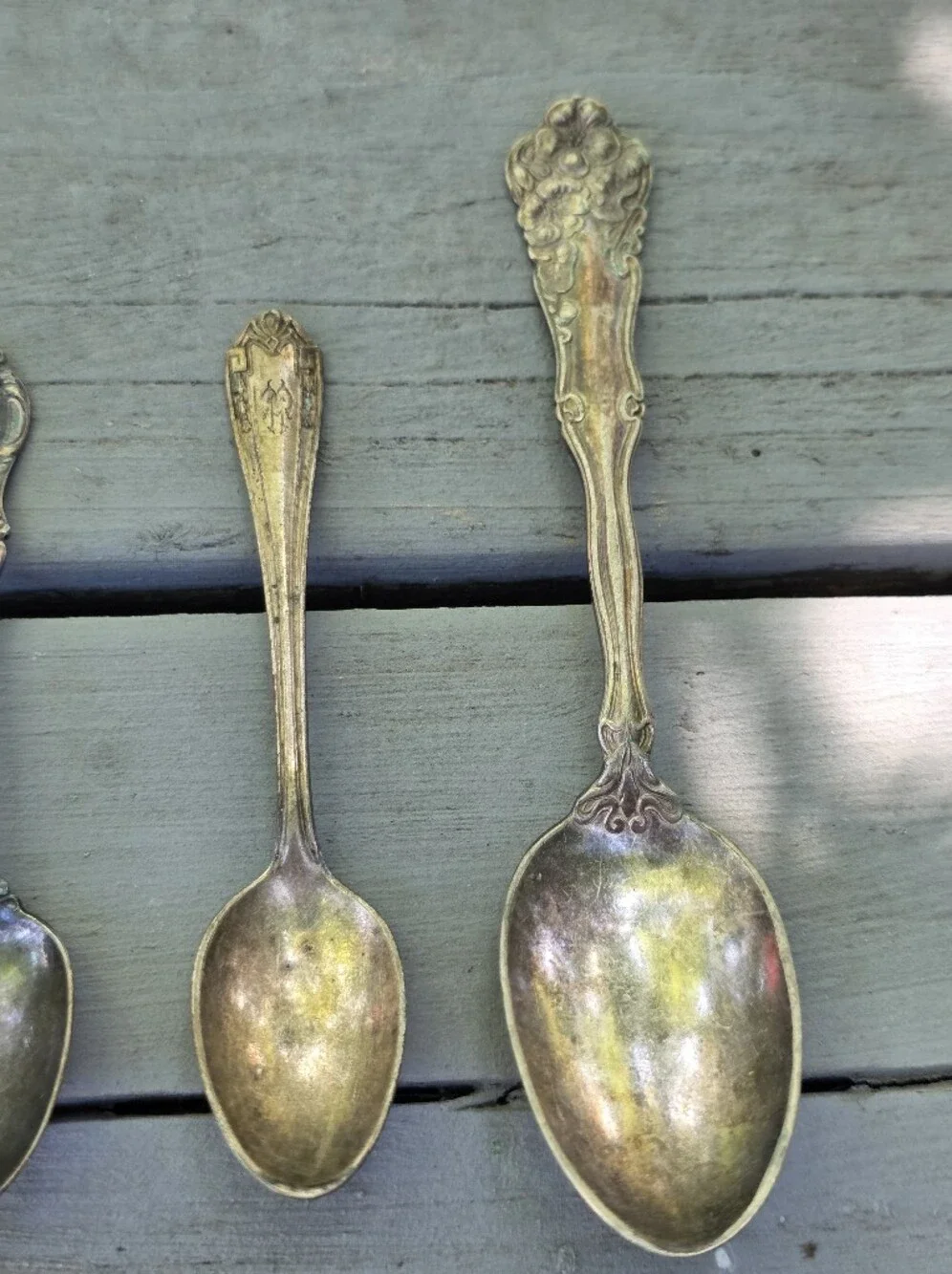 6 Antique Silver Spoons